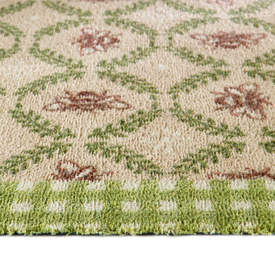 Beehive Doormat in Beige and Green 4