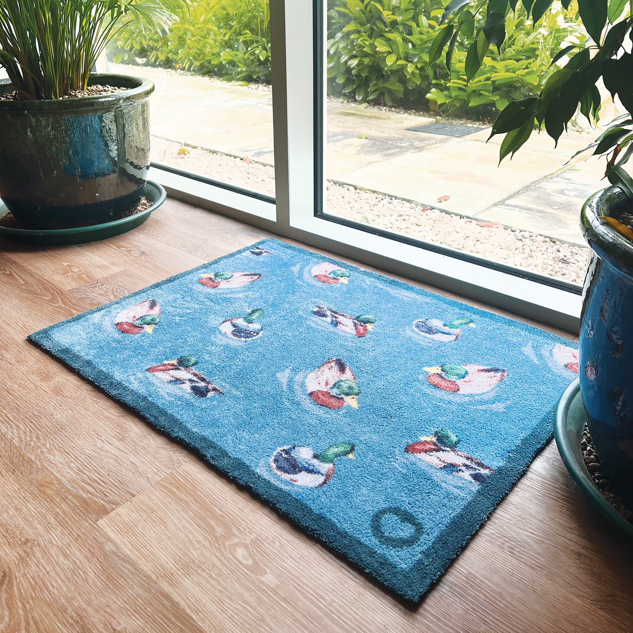 Swimming Ducks Washable Doormat Lifestyle 2