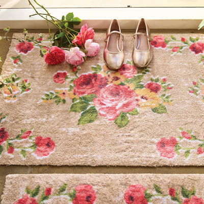 Vintage Rose Washable Doormat Lifestyle 2