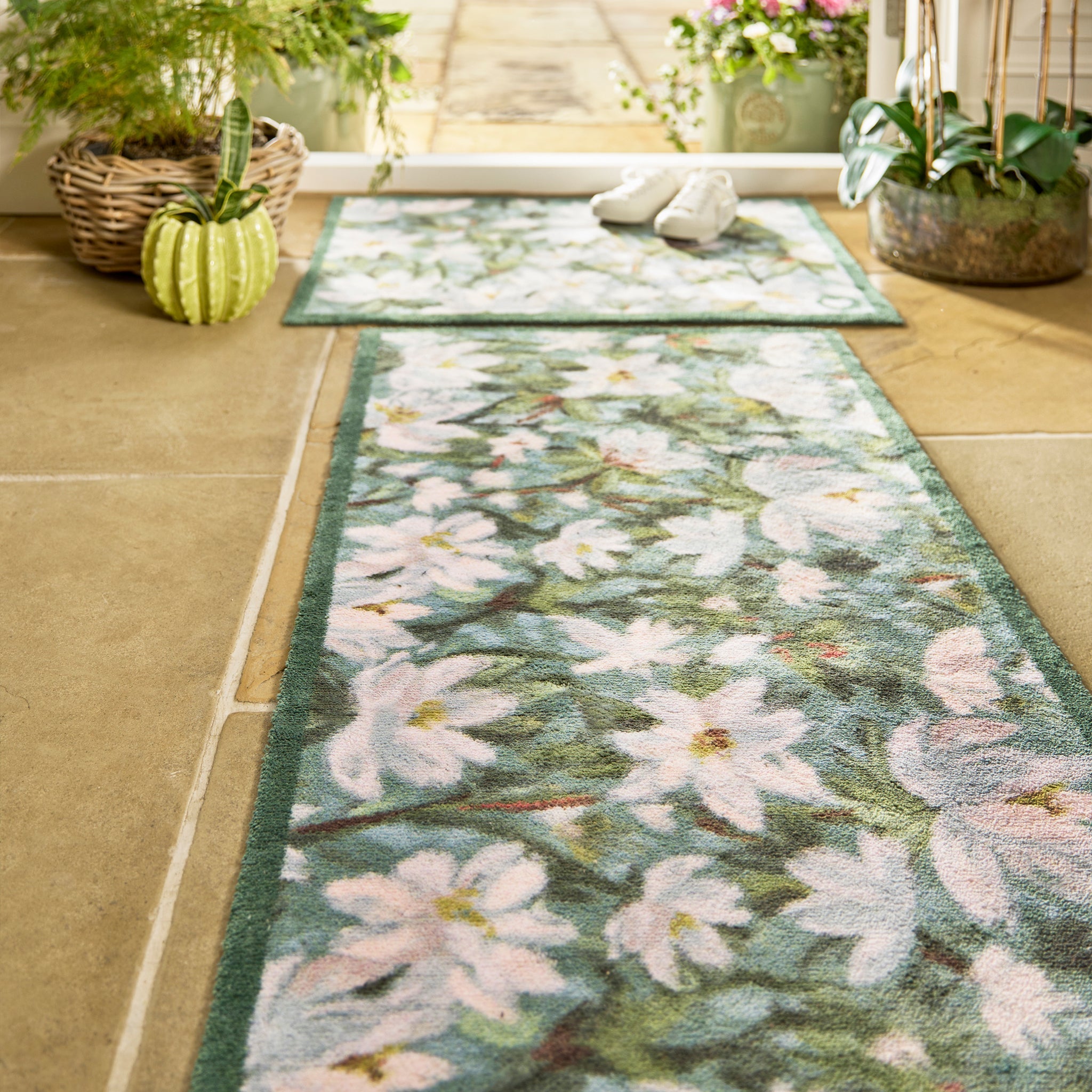 Water Lilies Washable Doormat Lifestyle 3