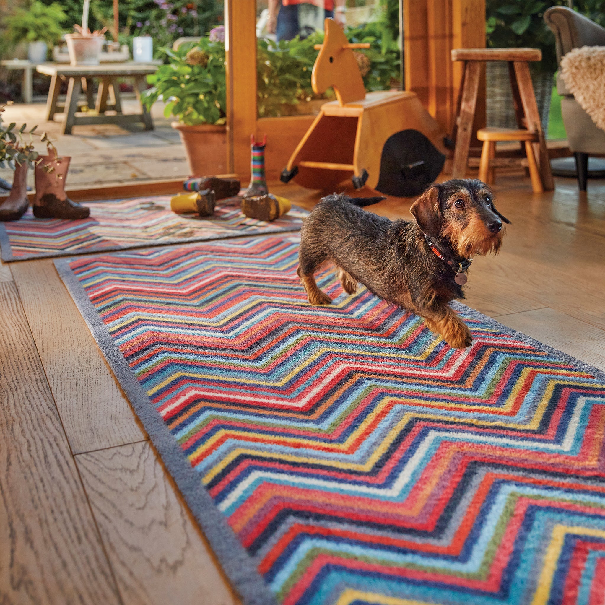 Chevron 1 Multicoloured Doormat 2