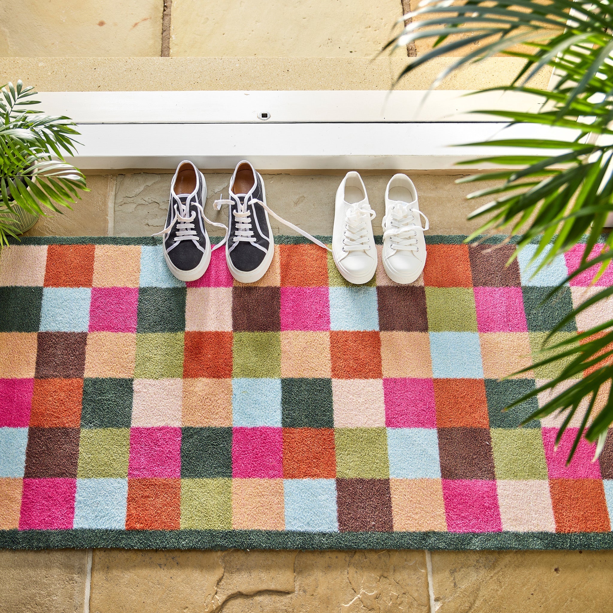 Allsorts Check Washable Doormat 4
