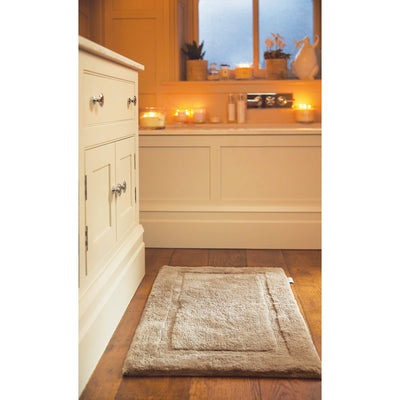 Bamboo Border Latte Bathmat 2