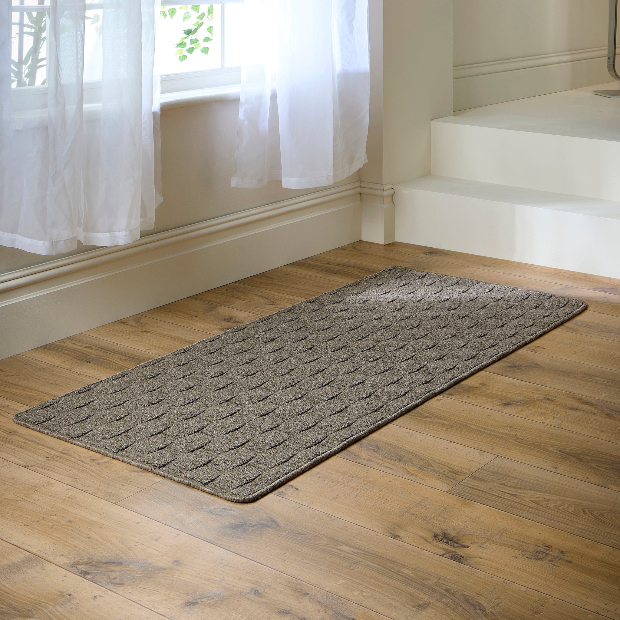 Sculptured Washable Basketweave Rug Mink 3