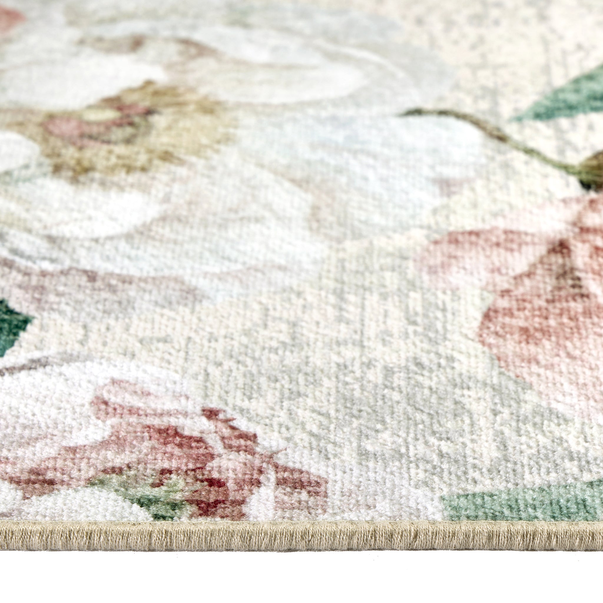 Hug Rug Pink Blooming Peonies Washable Rug Pattern