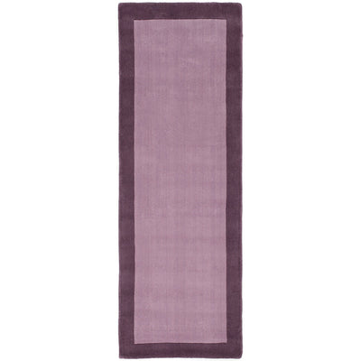 Borders Wool Rug Mauve 4