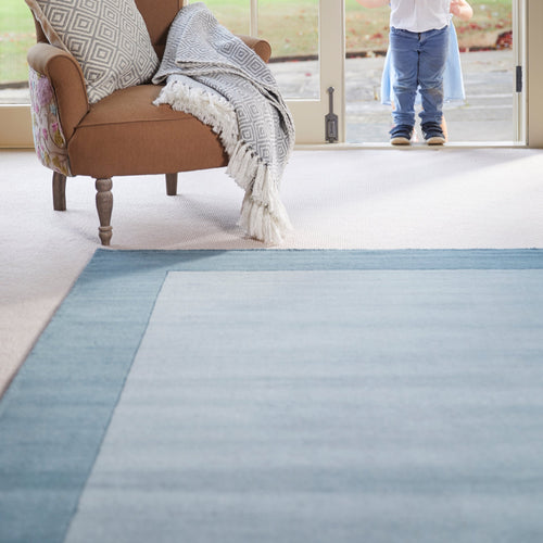 Borders Wool Rug Duck Egg 2
