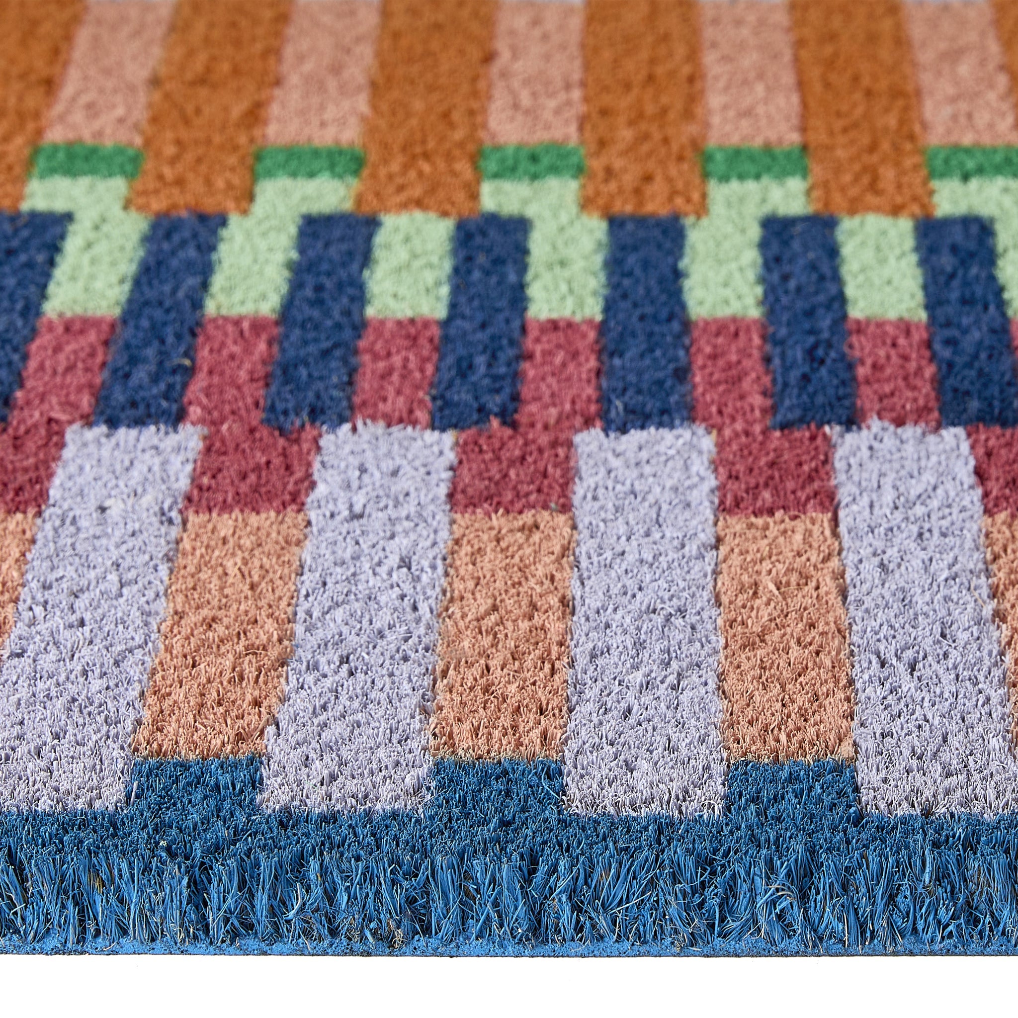 Bright Broken Stripe Coir Doormat 3