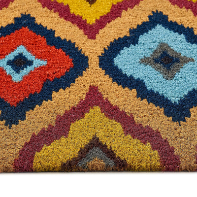 Bright Ikat Coir Doormat 3