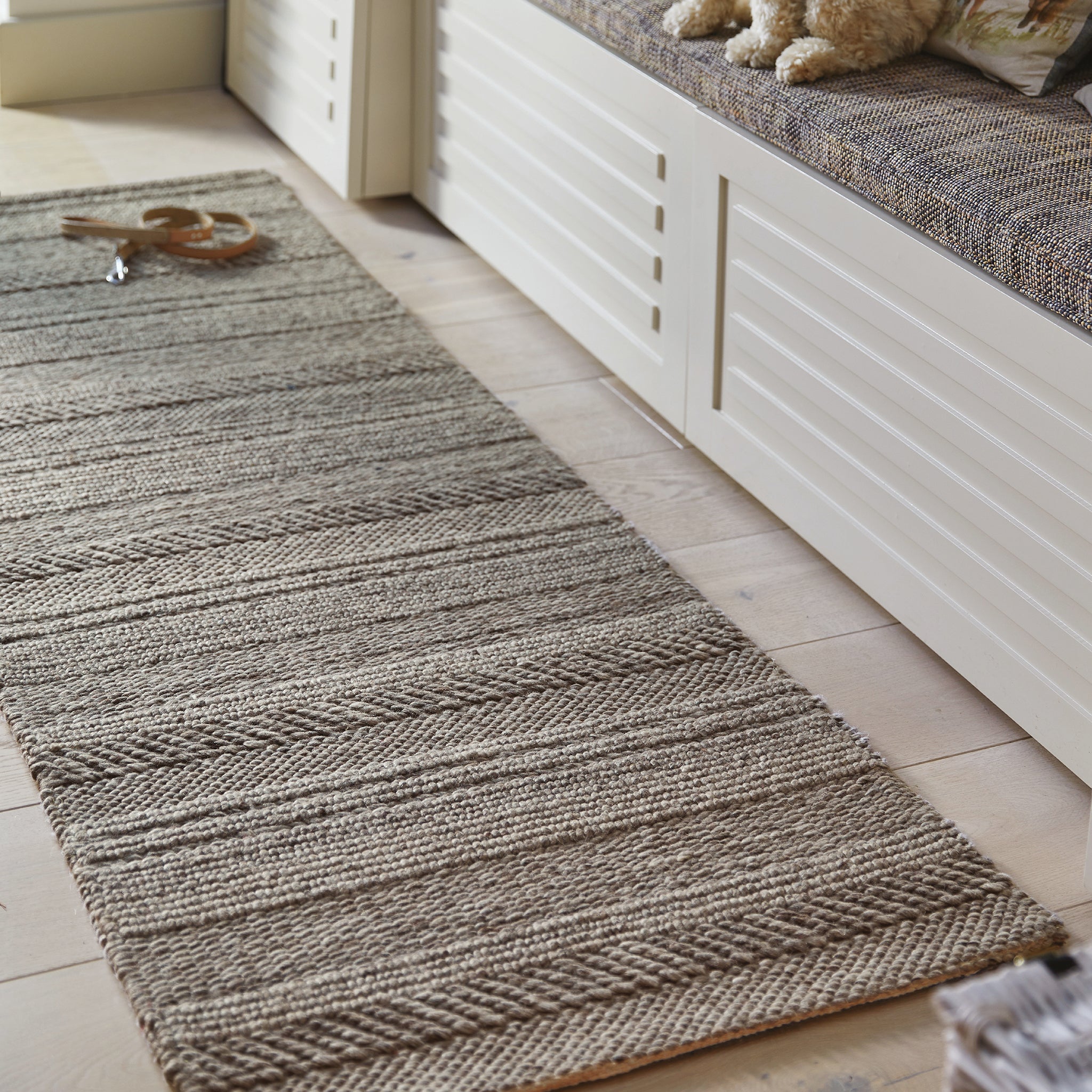 Chunky Knit Rug Grey/Natural 6