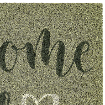 Welcome Sage Coir Doormat 3