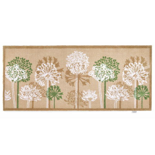 Dandelions Beige Washable Doormat
