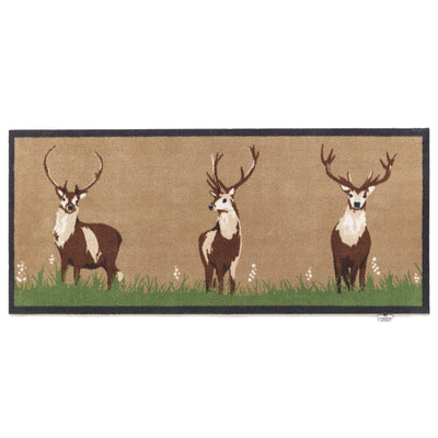 Deer 1 Beige Washable Runner 6