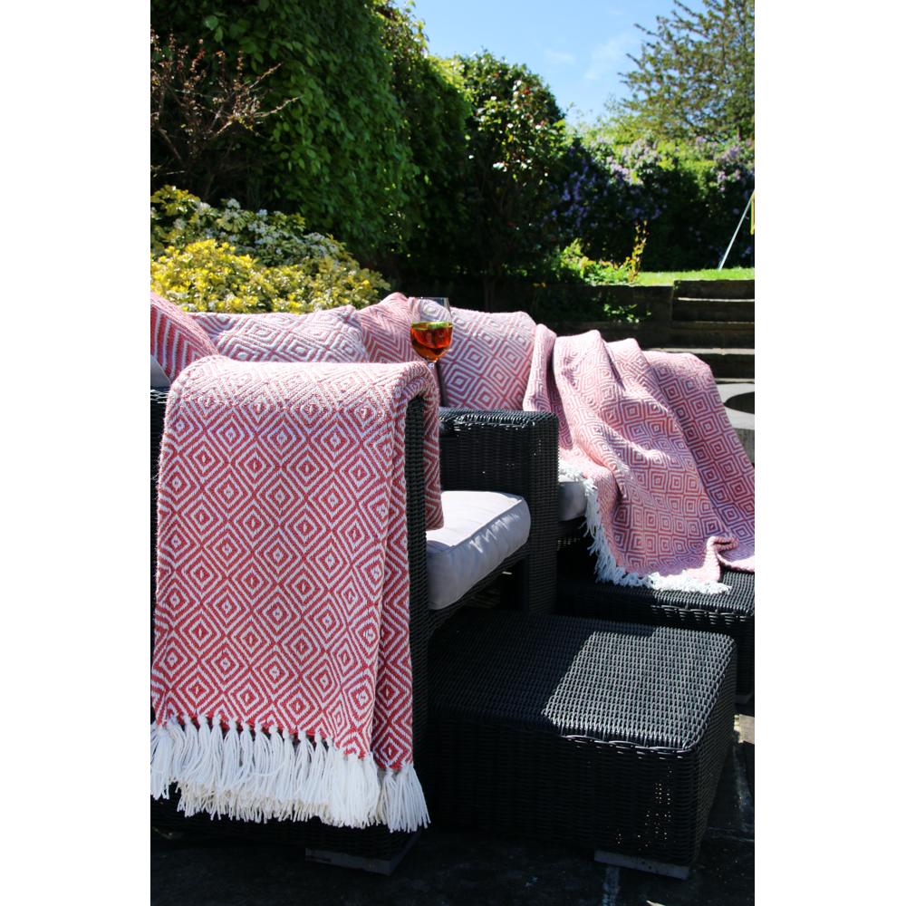 Diamond Throw Coral Pink 2