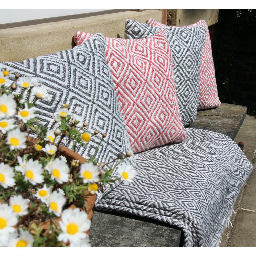 Diamond Throw Warm Grey 2