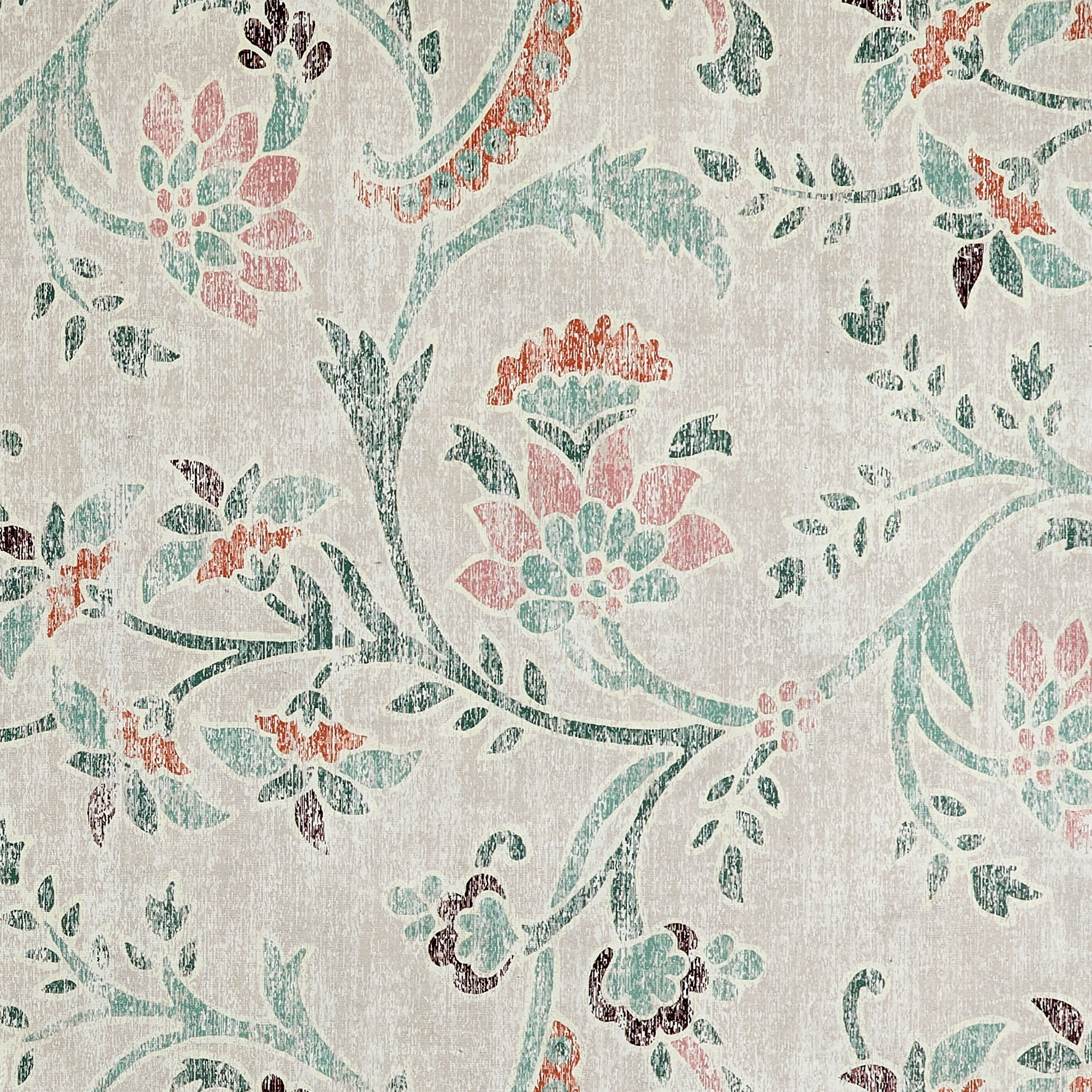 Hug Rug English Floral Washable Rug Pattern Close Up