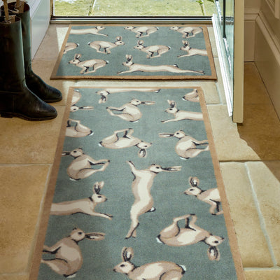 Farmhouse Hares Washable Doormat 2