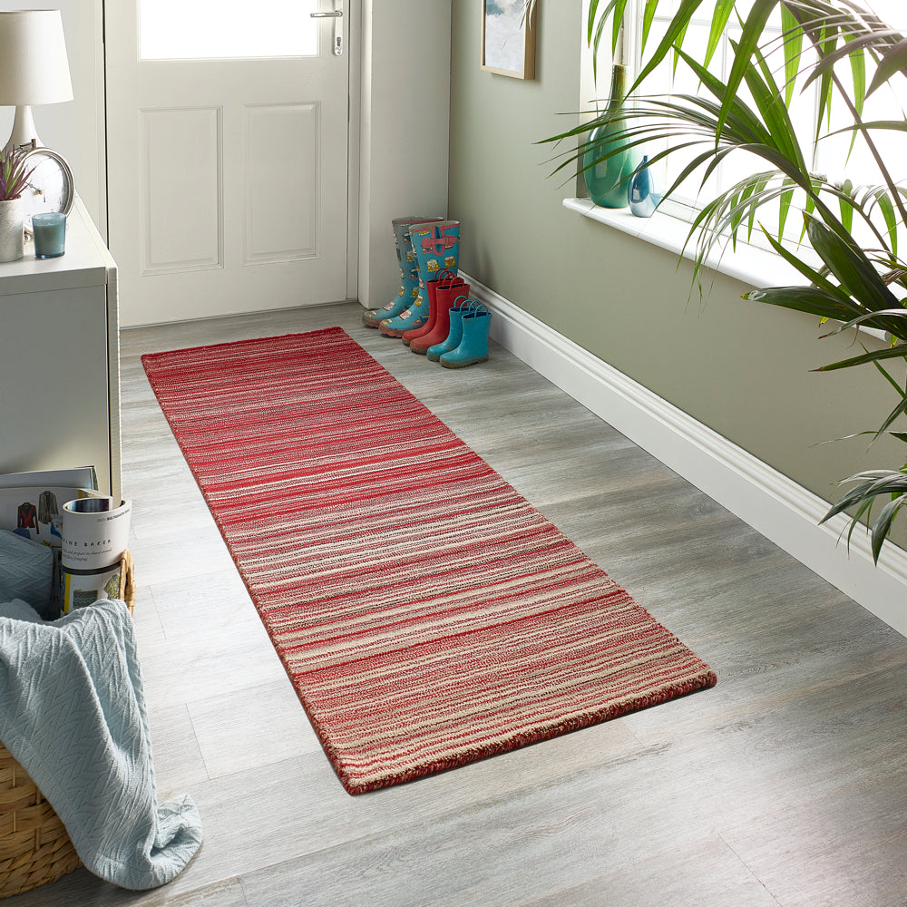 Fine Stripes Rug Lifestyle Red 5