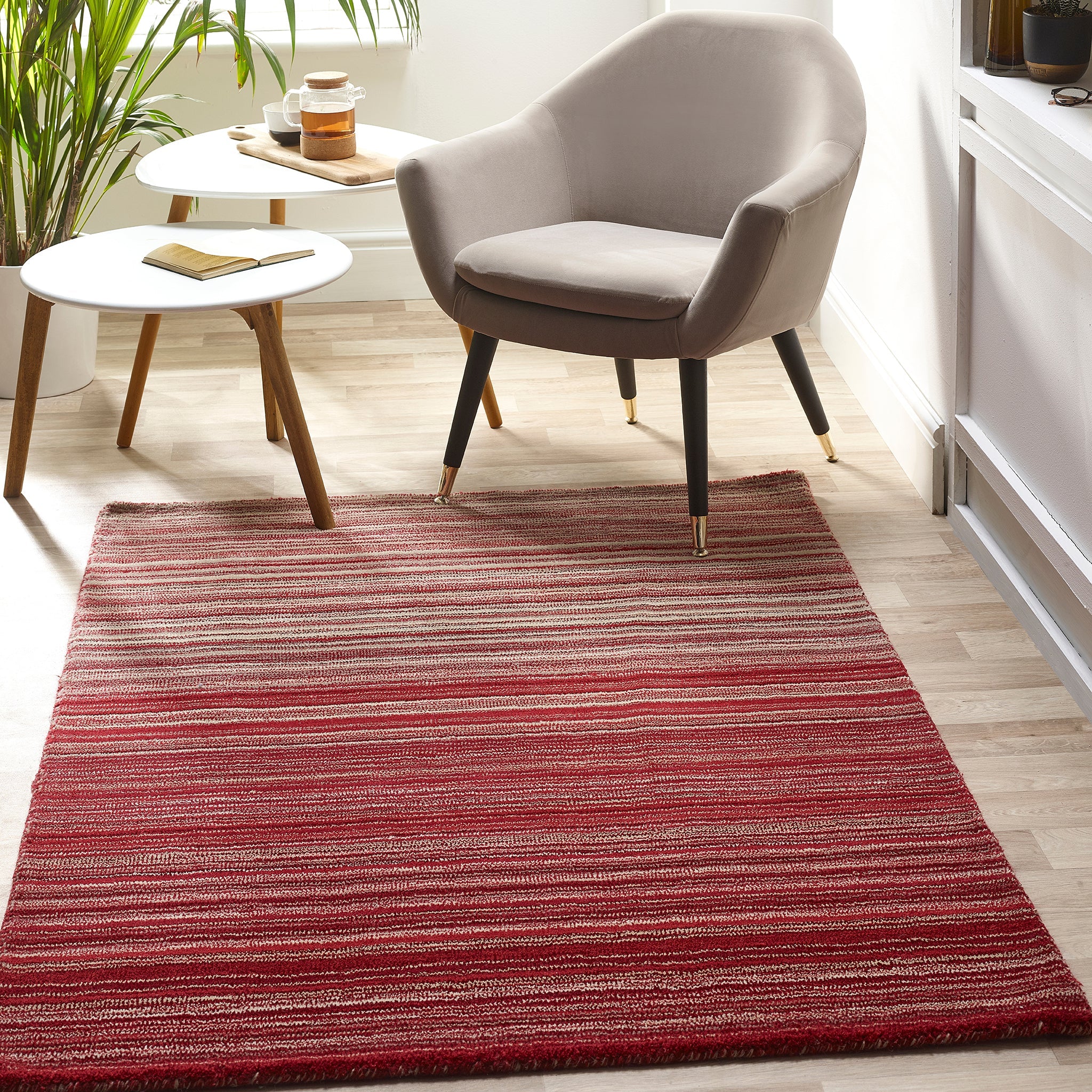Fine Stripes Rug Red 2