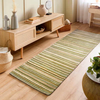 Fine Stripes Rug Green