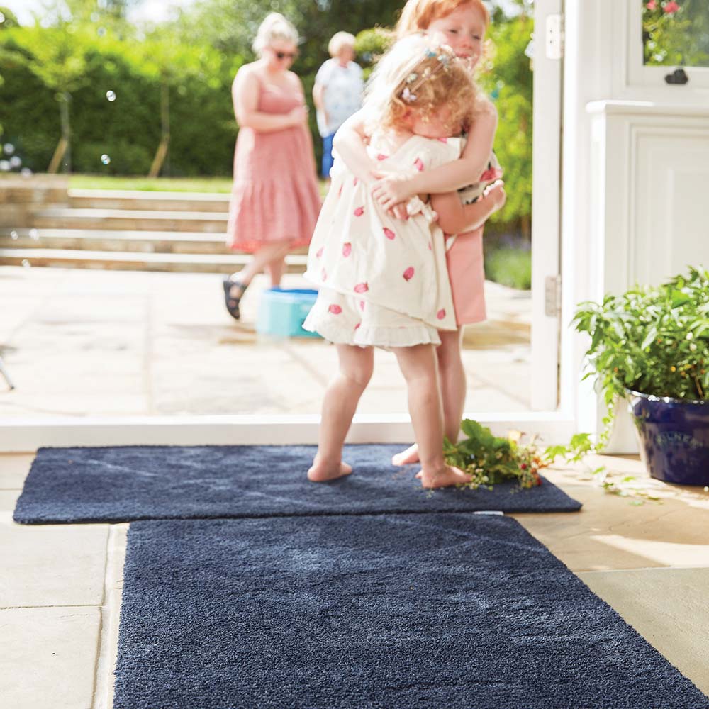 Sense - French Navy Washable Doormat 5