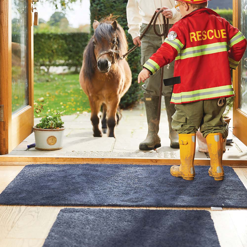 Sense - French Navy Washable Doormat 3