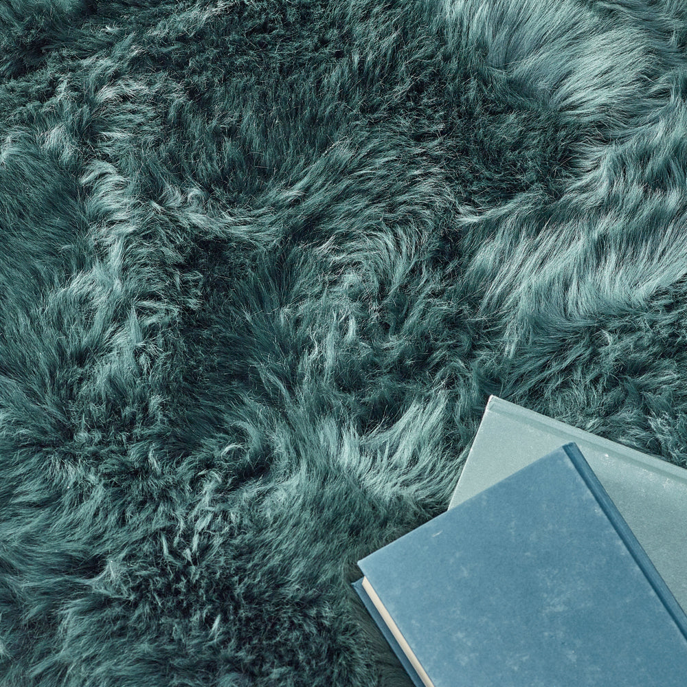 Genuine Sheepskin Rug Forest Green