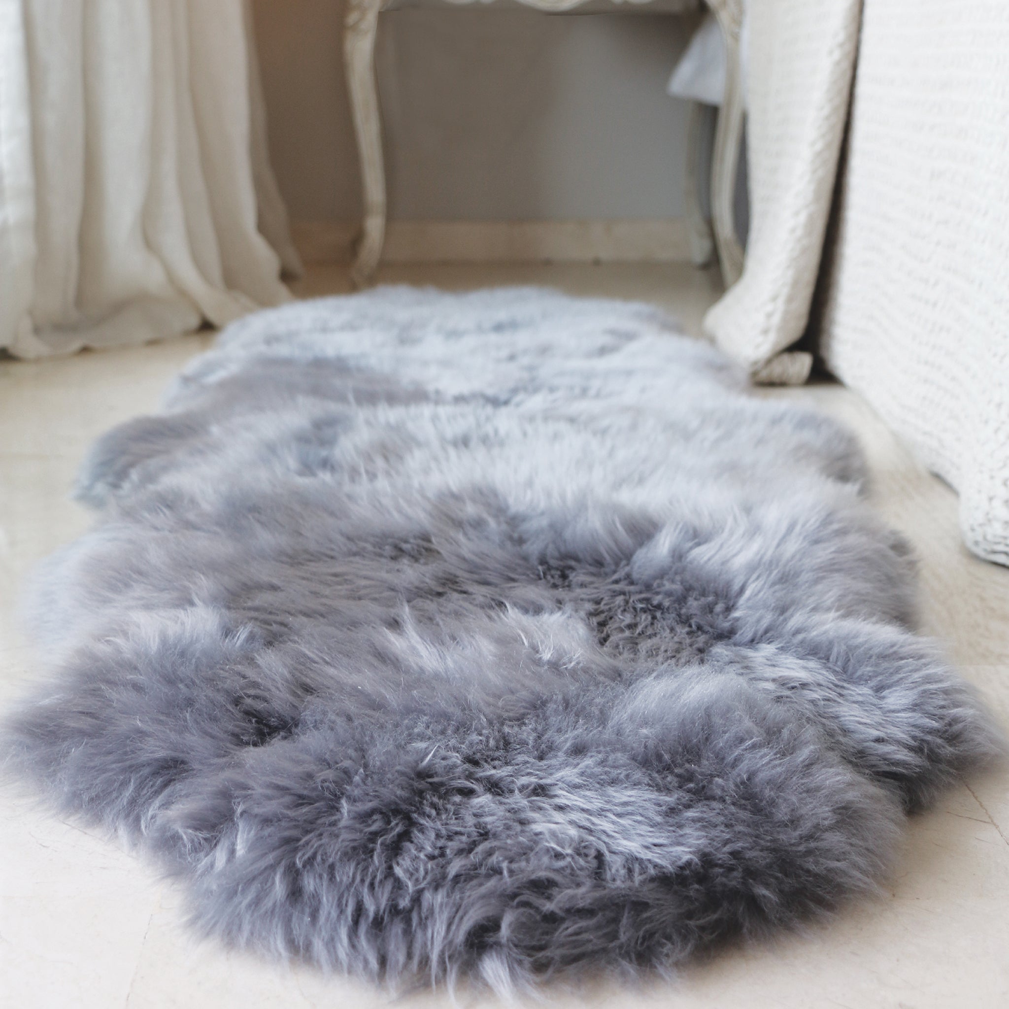 Genuine Sheepskin Rug Grey 7