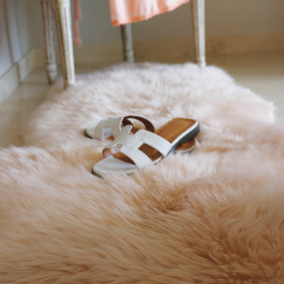 Genuine Sheepskin Rug Peach 3