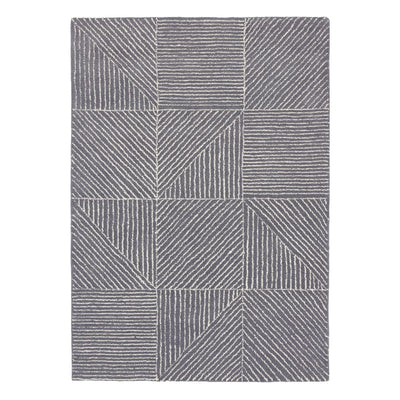 Geometric Rug- 100% wool cut pile rug with a geometric pattern.