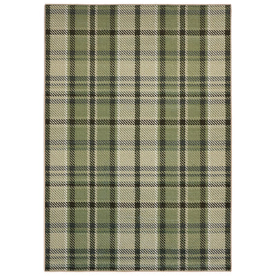 Isla Plaid Green Eco-Washable Runner 6
