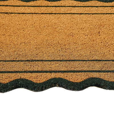 Green Scallop Border Coir Doormat 3