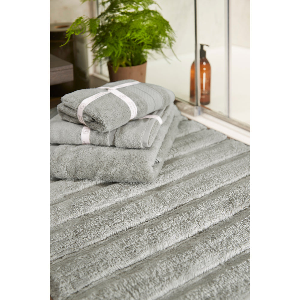 Bamboo Stripe Grey Bathmat 3