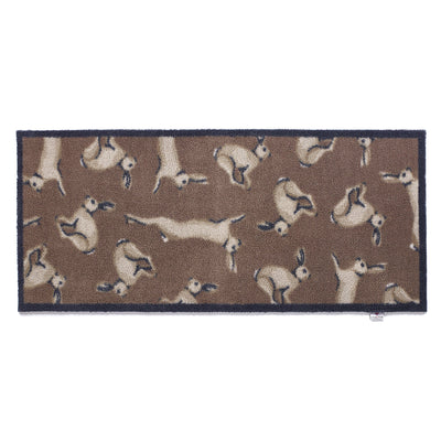 Hare 1 Brown Washable Runner 6