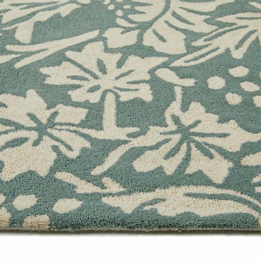 Heritage Floral 1 Rug Soft Teal Green 4