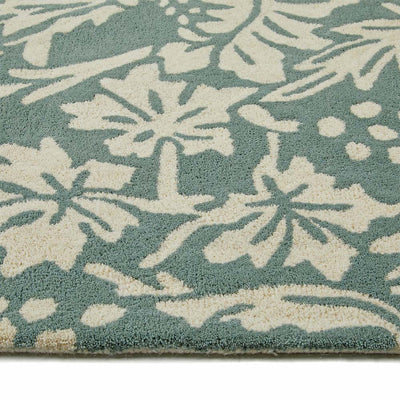 Heritage Floral 1 Rug Soft Teal Green 4