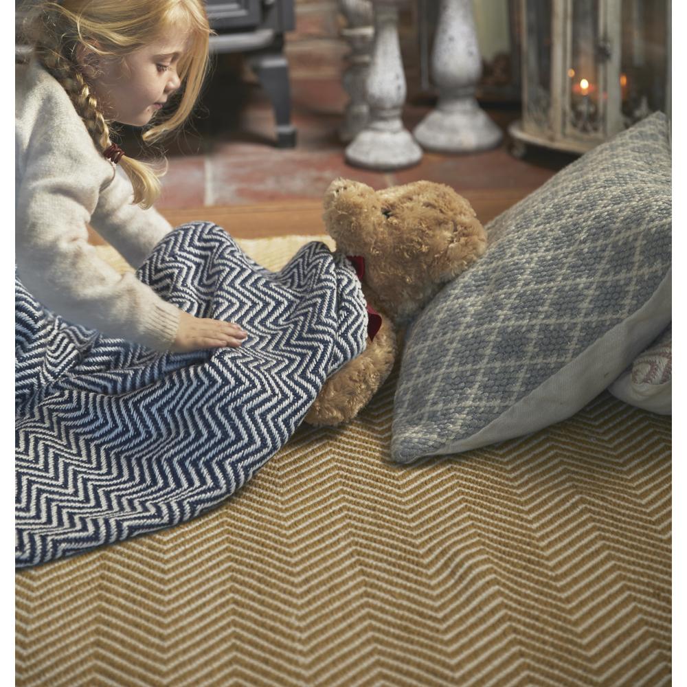 Herringbone Throw Navy 3