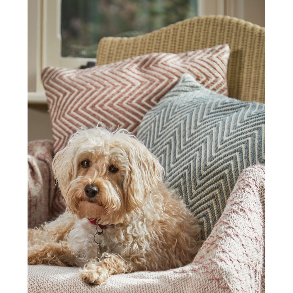 Herringbone Cushion Sky Grey 3