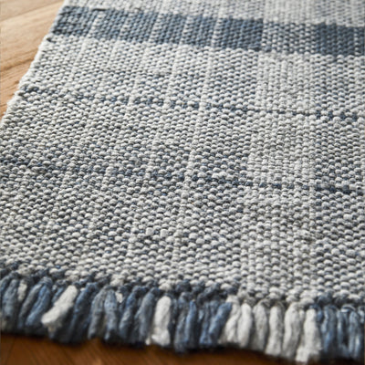 Highland Check Rug Navy 4