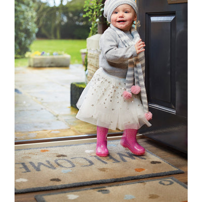 Home 34 Welcome Beige Washable Doormat 3