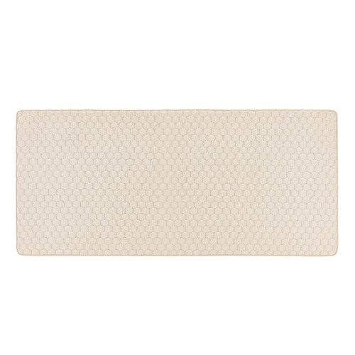 Sculptured Washable Honeycomb Rug Ivory 5
