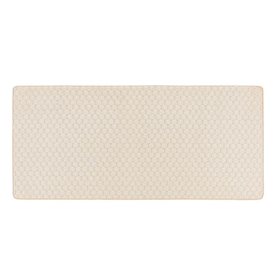 Sculptured Washable Honeycomb Rug Ivory 5