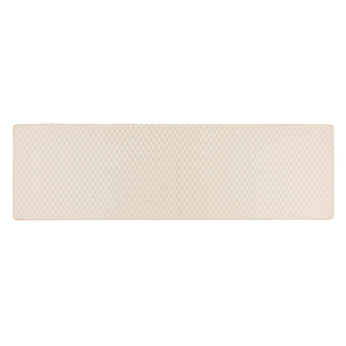 Sculptured Washable Honeycomb Rug Ivory 6
