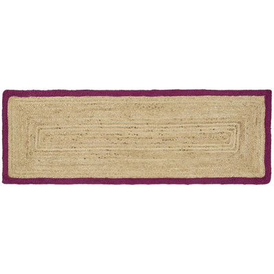 Jute Border Rug Raspberry 5