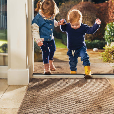 Sculptured Washable Honeycomb Rug Mink 2