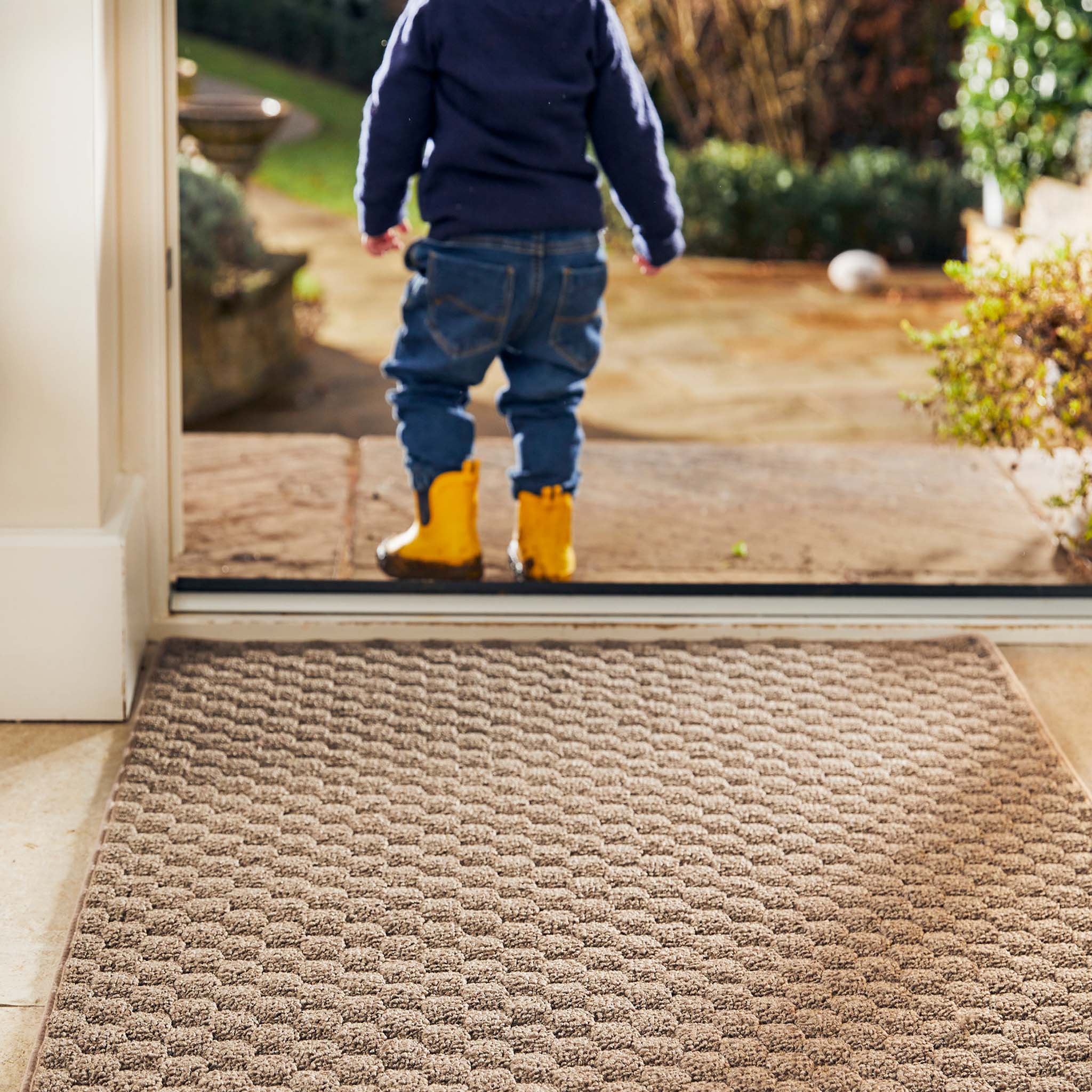 Sculptured Washable Honeycomb Rug Mink 3