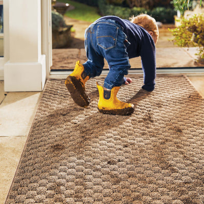 Sculptured Washable Honeycomb Rug Mink 4