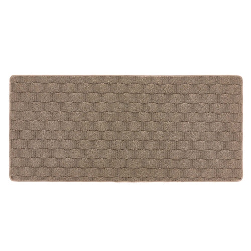 Sculptured Washable Basketweave Runner Mink 5