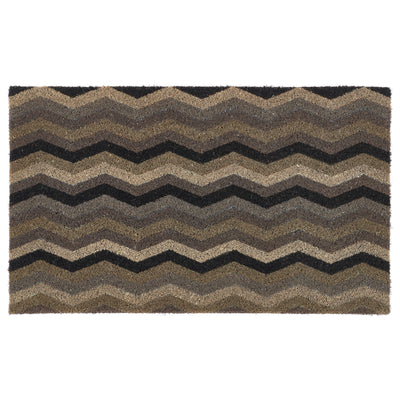 Printed Coir Ocean Zigzag Doormat 1