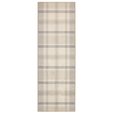 Isla Plaid Neutral Eco-Washable Runner 9